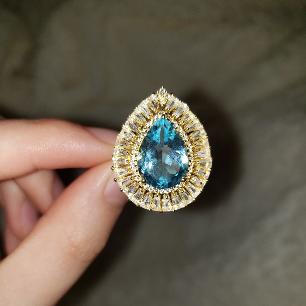 14k gold plated 0.925 Sterling Silver HiraJule size 7 ring